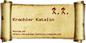 Krachler Katalin névjegykártya